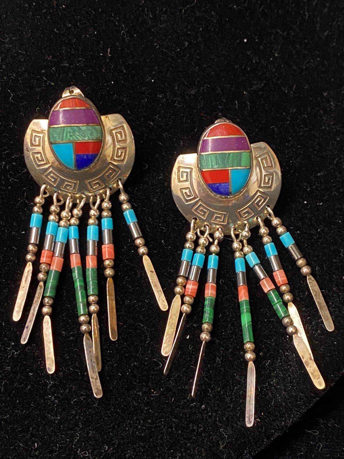 Sterling Southwestern Style Earrings