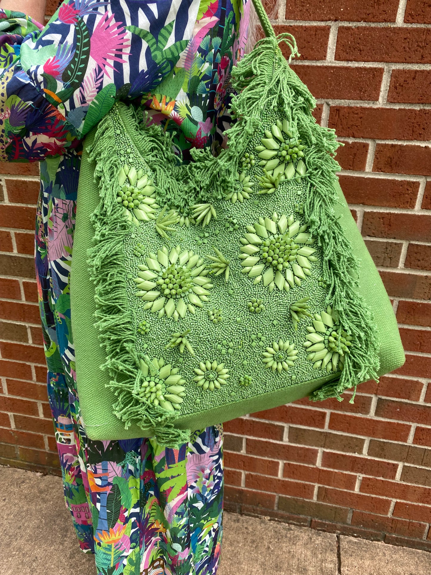 America & Beyond Green Tote EUC ($165 New)