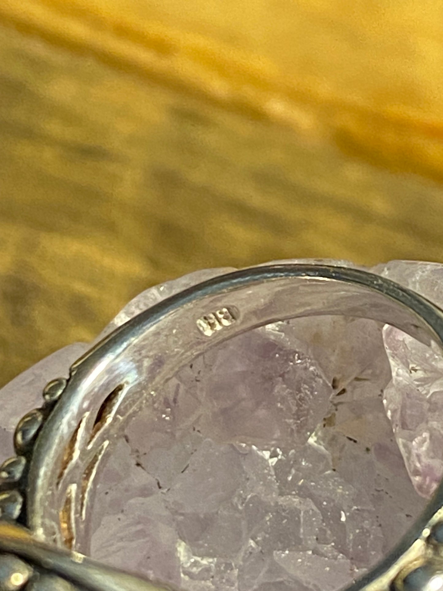 EFFY 925/18k Amethyst Teardrop Ring Size 7