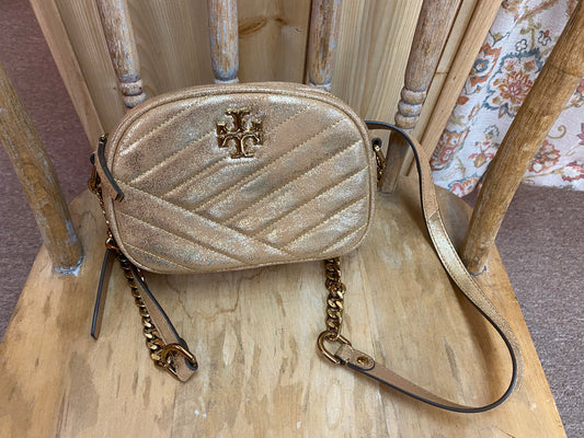 Tory Burch Kira Chevron Gold Metallic ($398)