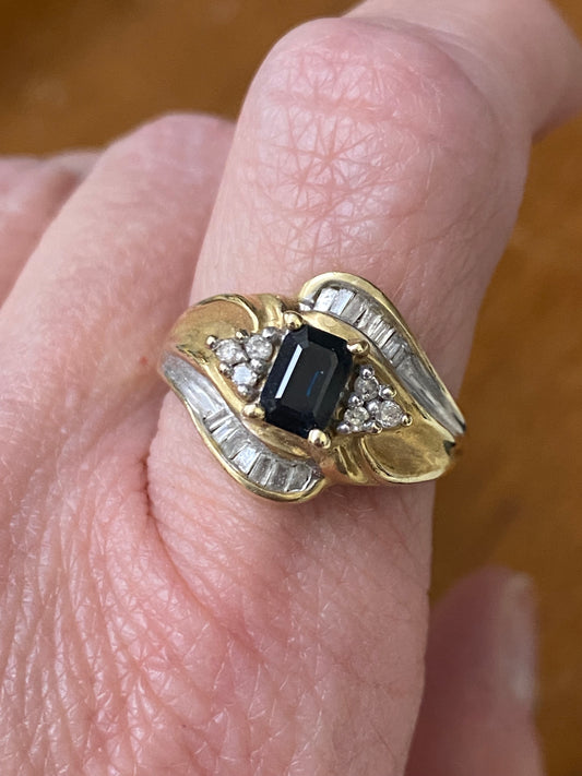 10k Saph/Diam Ring s7 0813