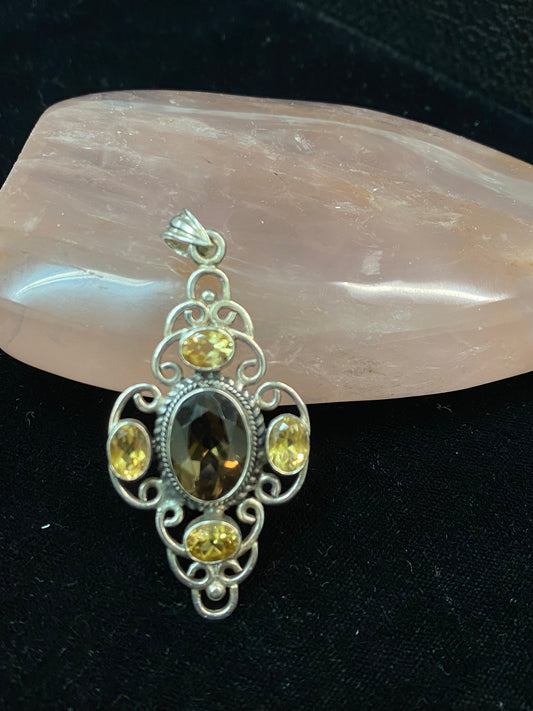 925/Citrine/SmQu Pend 1219