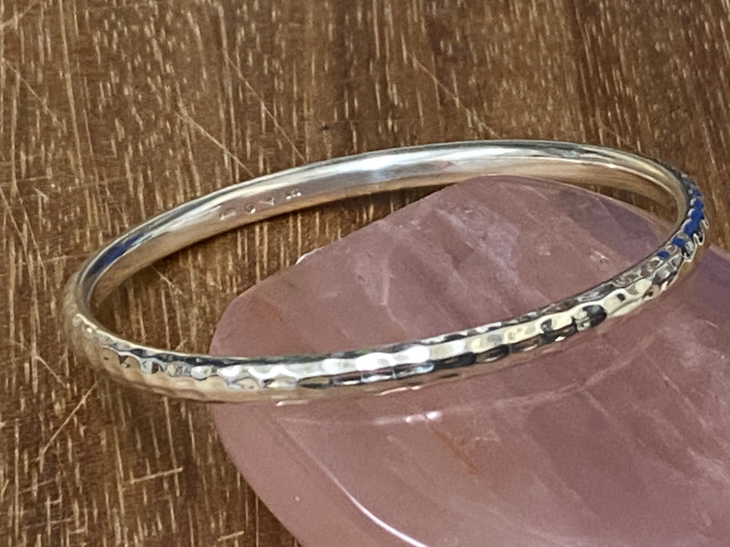 SIL 925 Hammered Bangle 1220