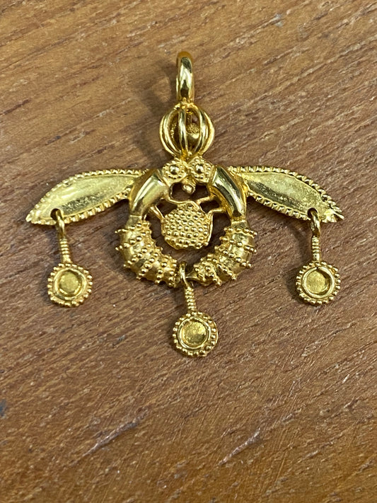Bees of Malia 14k Gold Pendant