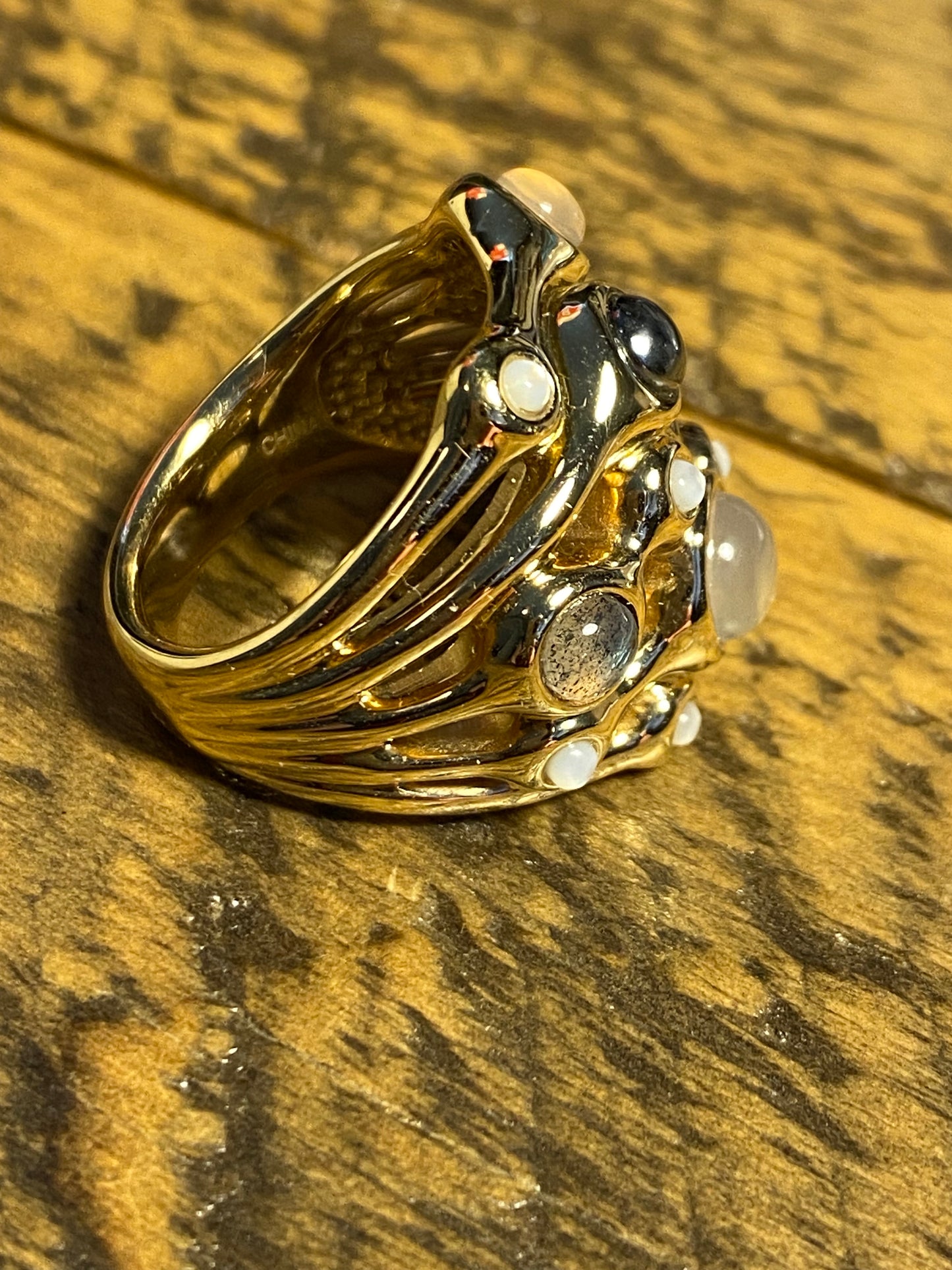 Gold-Filled Multi-Stone Ring Size 8