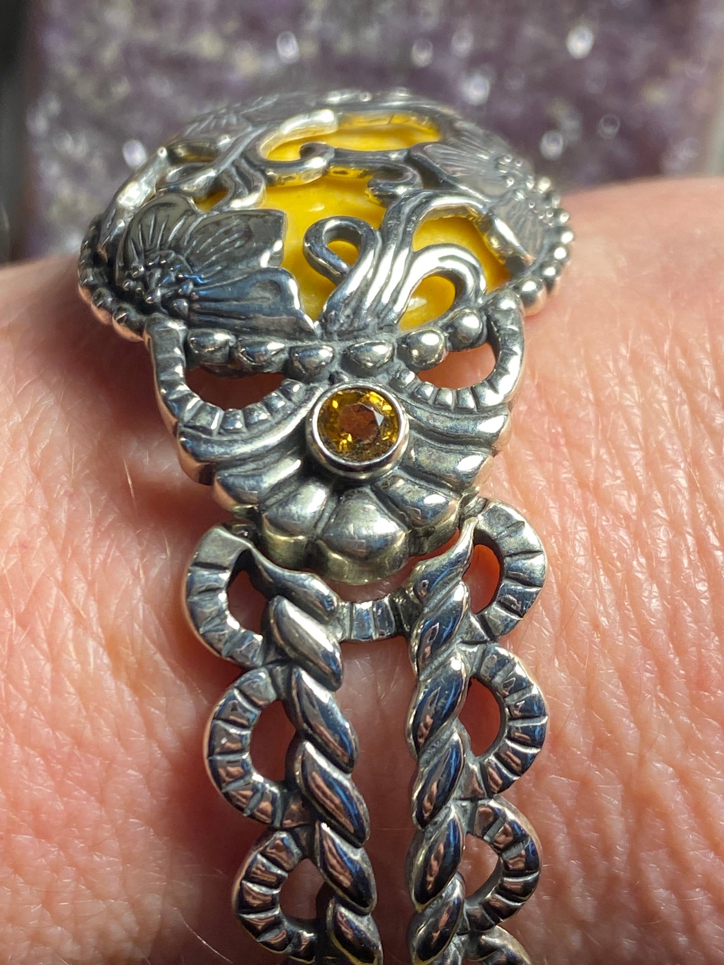 Carolyn Pollack Relios 925 Yellow Jasper Bracelet