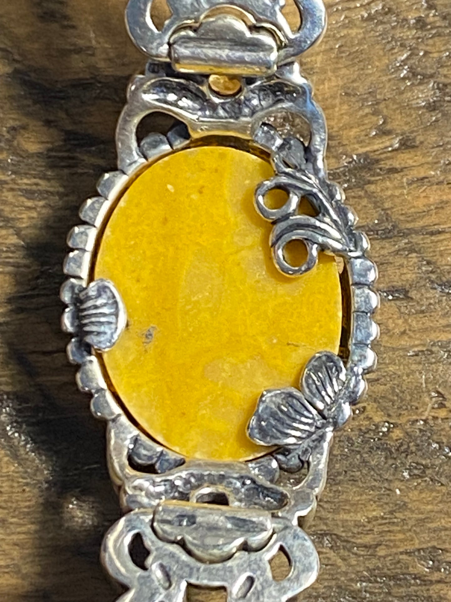 Carolyn Pollack Relios 925 Yellow Jasper Bracelet