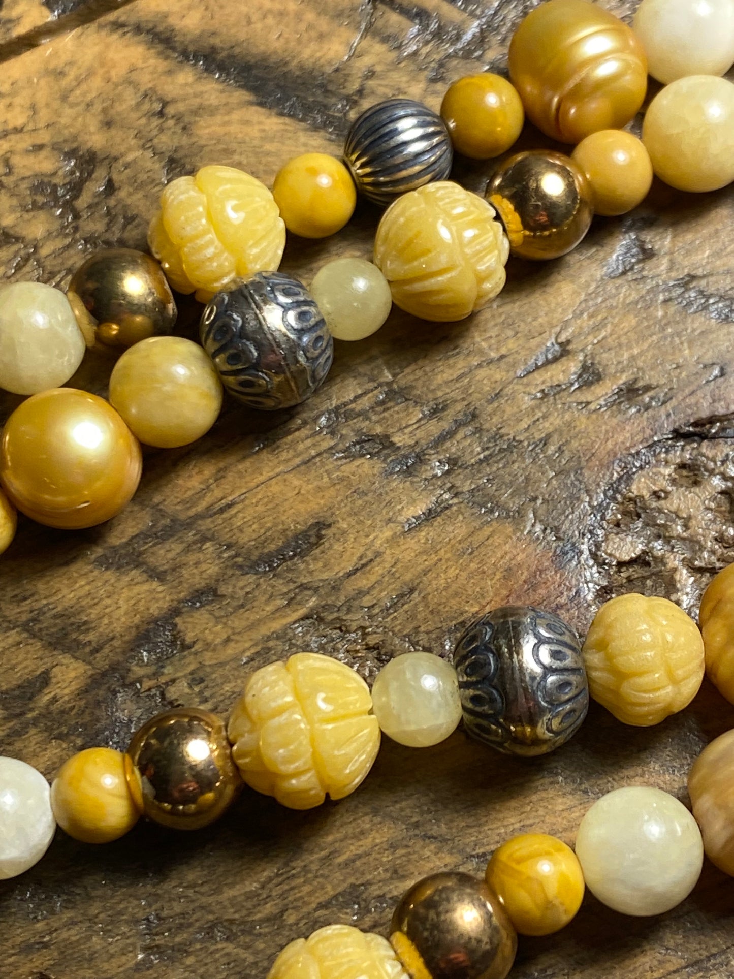 Carolyn Pollack Relios Yellow Jasper/925 Necklace 34"