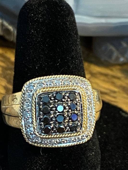 EFFY Diamond Pavé 925/18k Ring Size 7.5