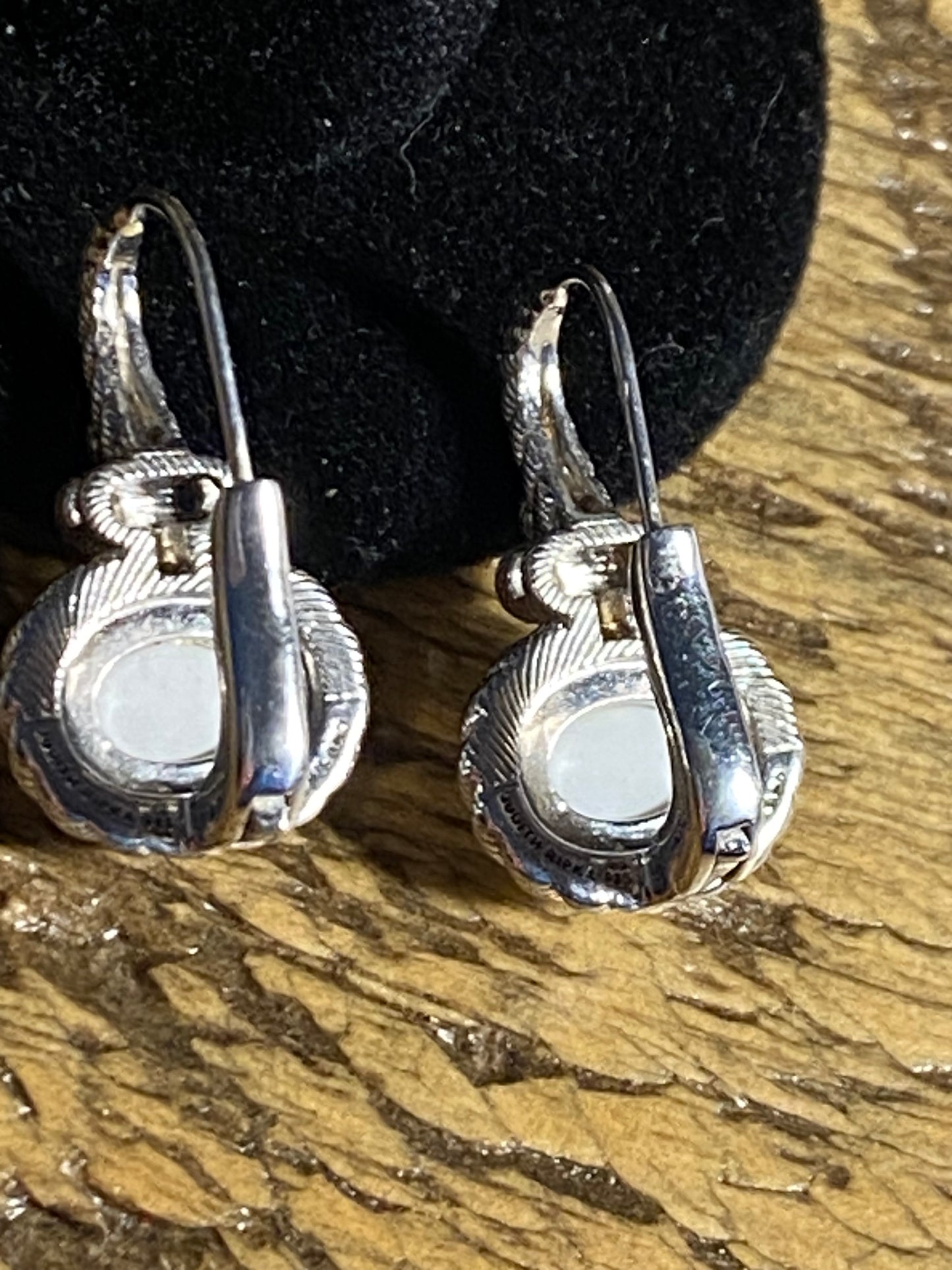 Judith Ripka 925 White Agate/Quartz Doublet Earrings