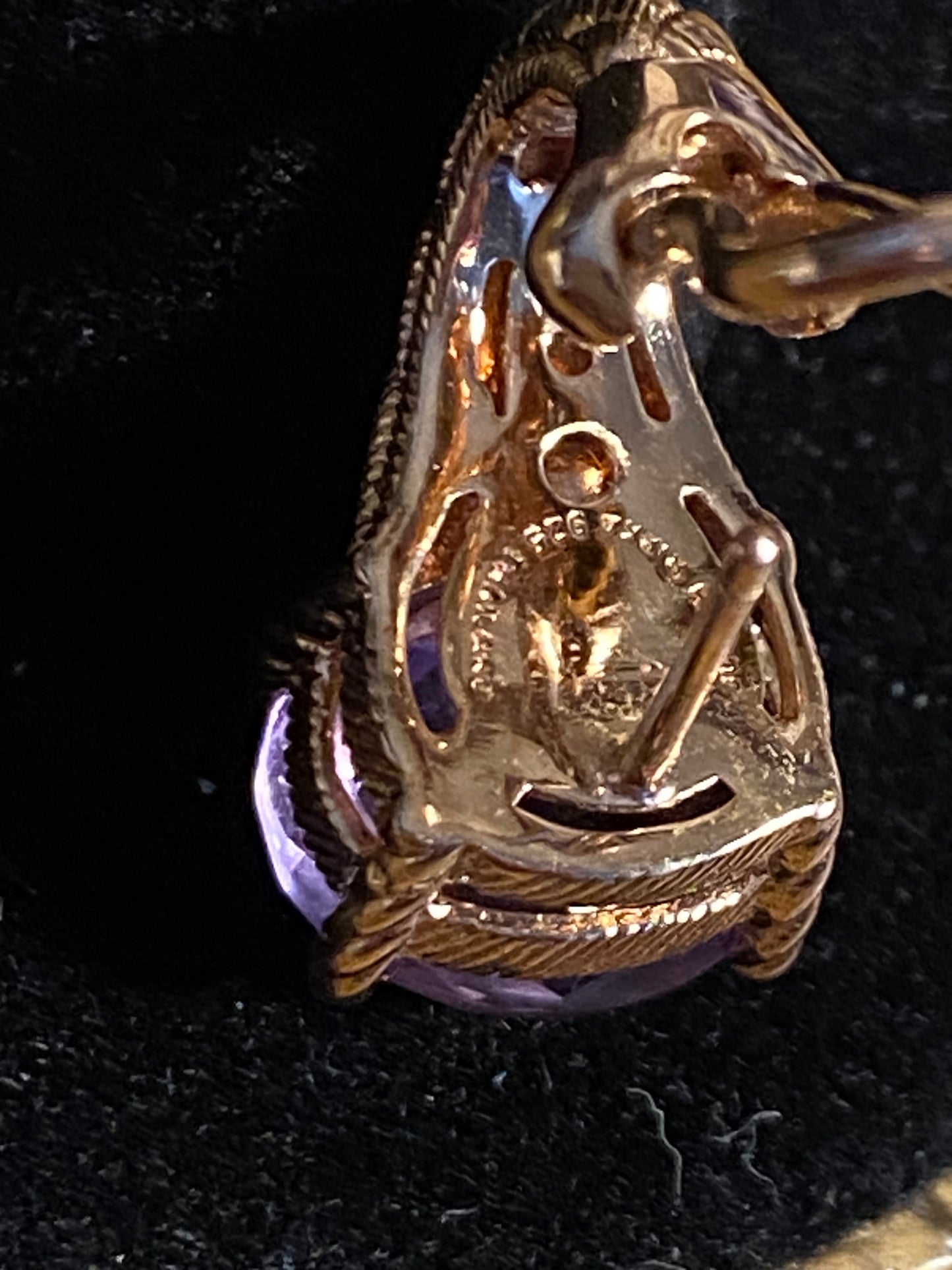 Judith Ripka 925/Rose Gold Plated Amethyst Earrings