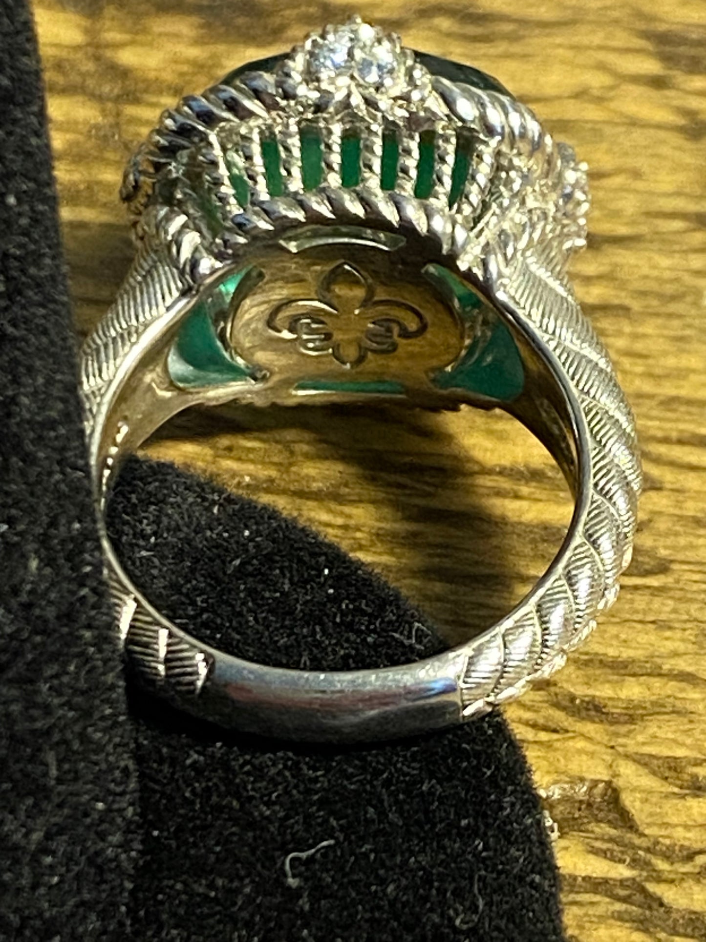 Judith Ripka Green Goddess 925 Ring Size 8