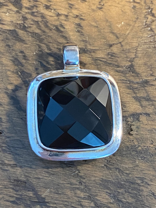 AIL Double-Sided Onyx/MOP 925 Pendant