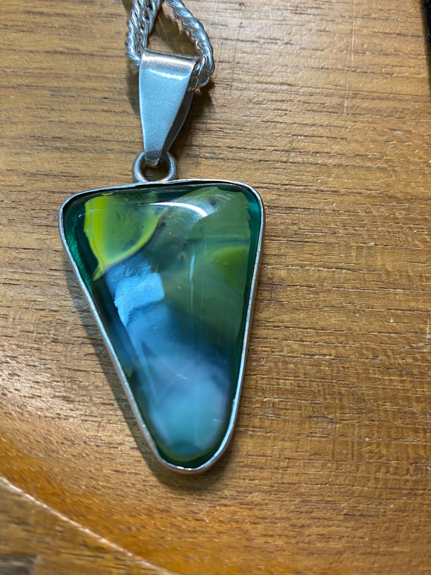 Charles Albert 925 Glass Triangle Necklace