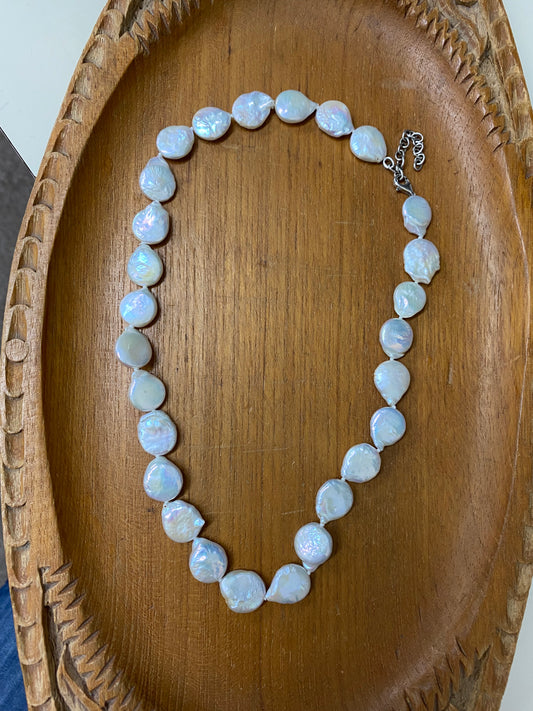 925/Coin Pearl Necklace