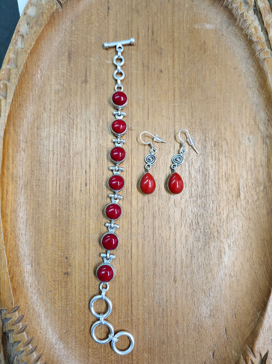 925 Red Jasper Bracelet