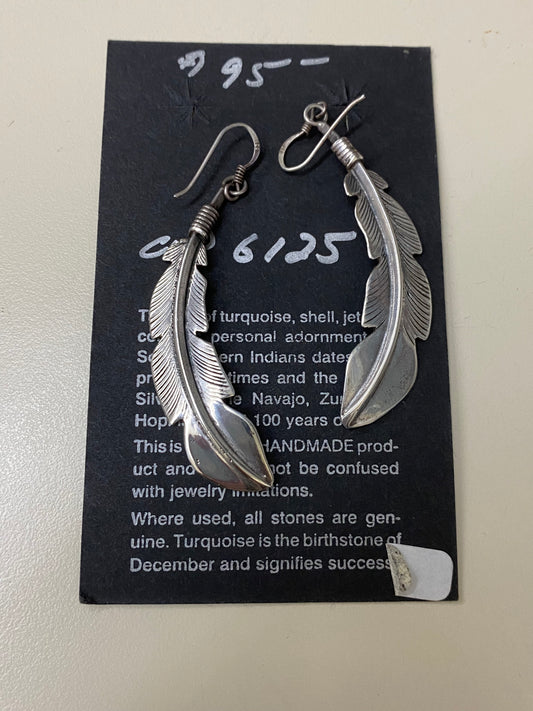925 Feather Earrings