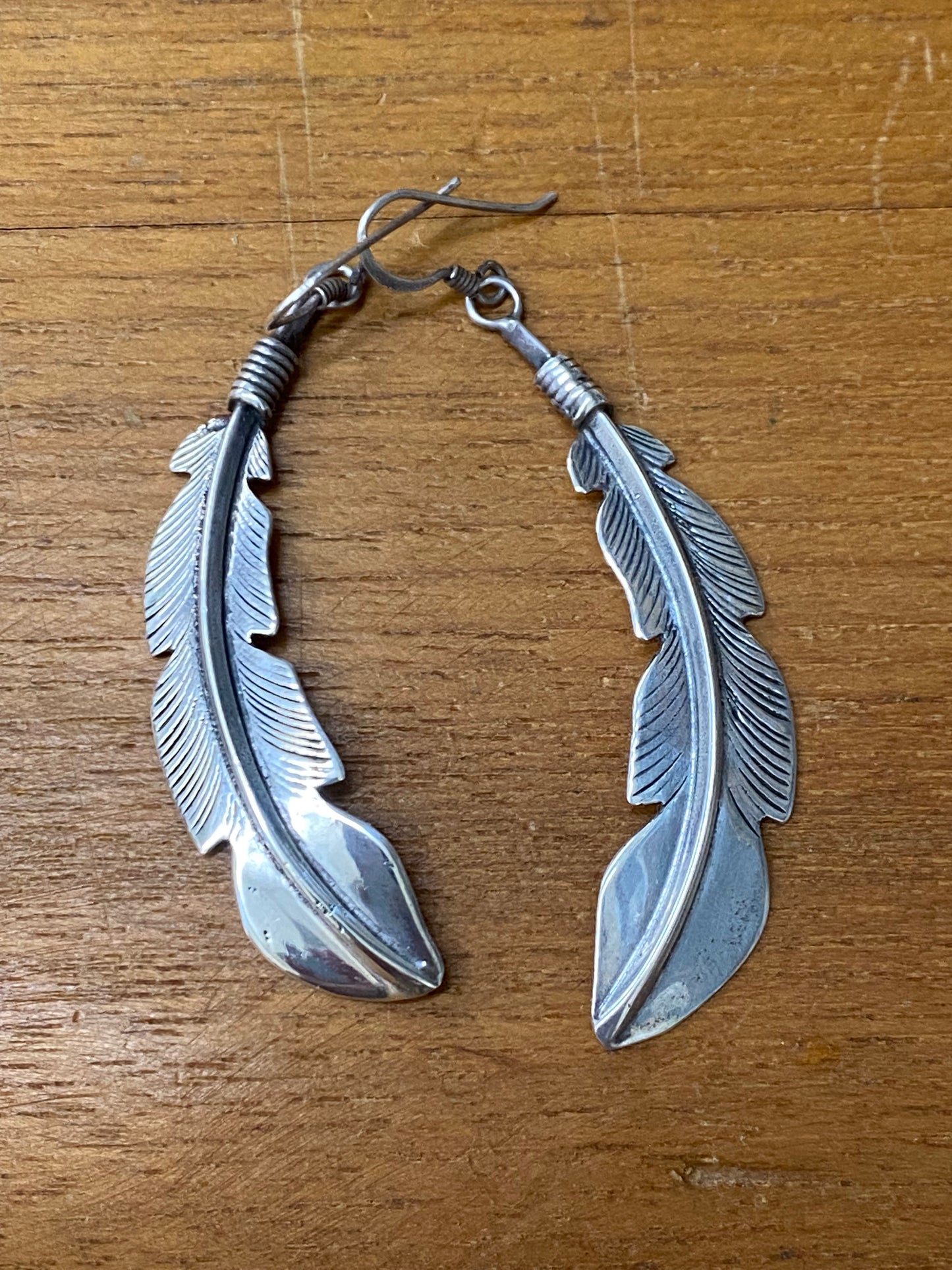 925 Feather Earrings