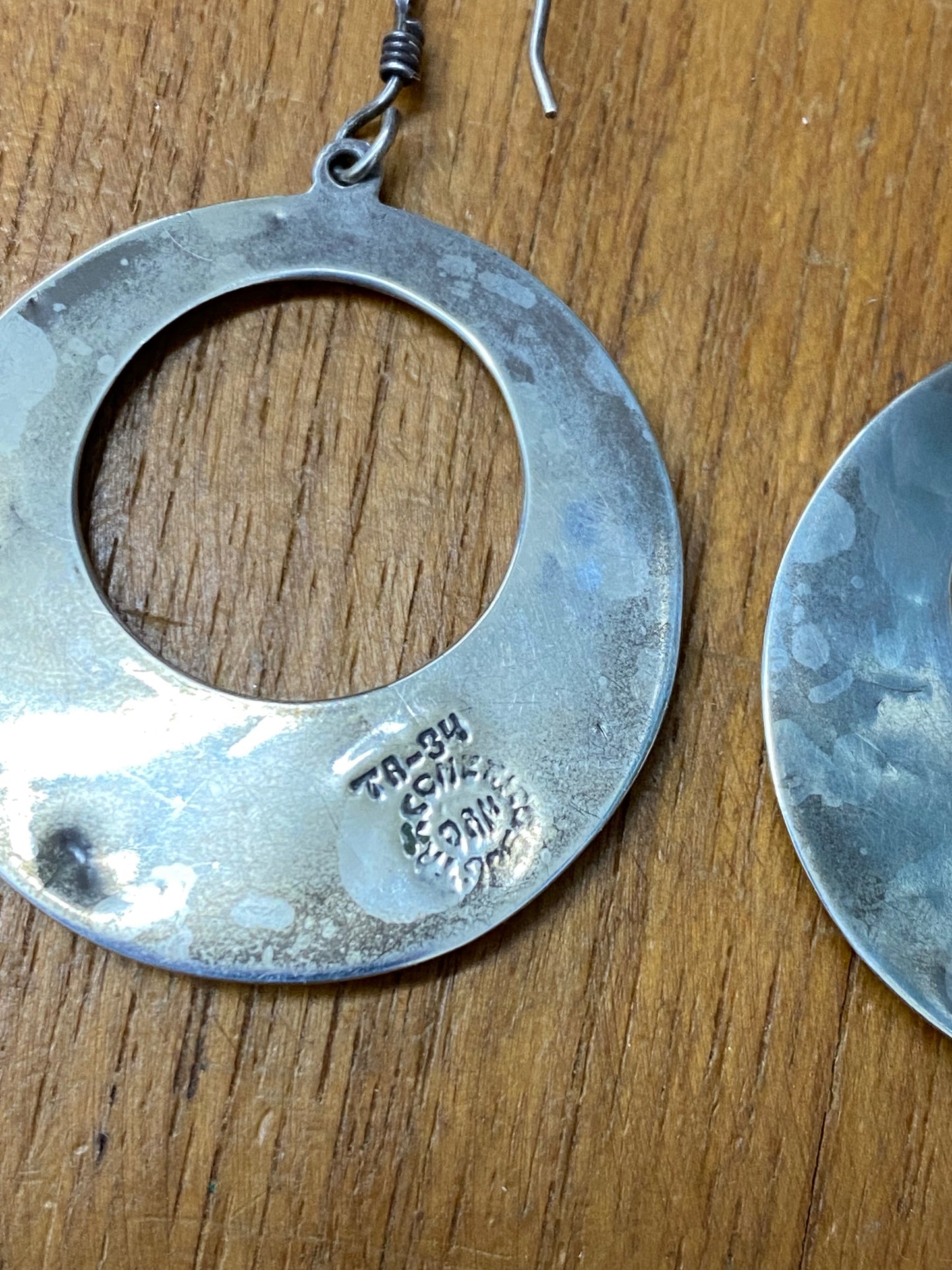 TAXCO Mexico Pierced Sterling Hollow Earring
