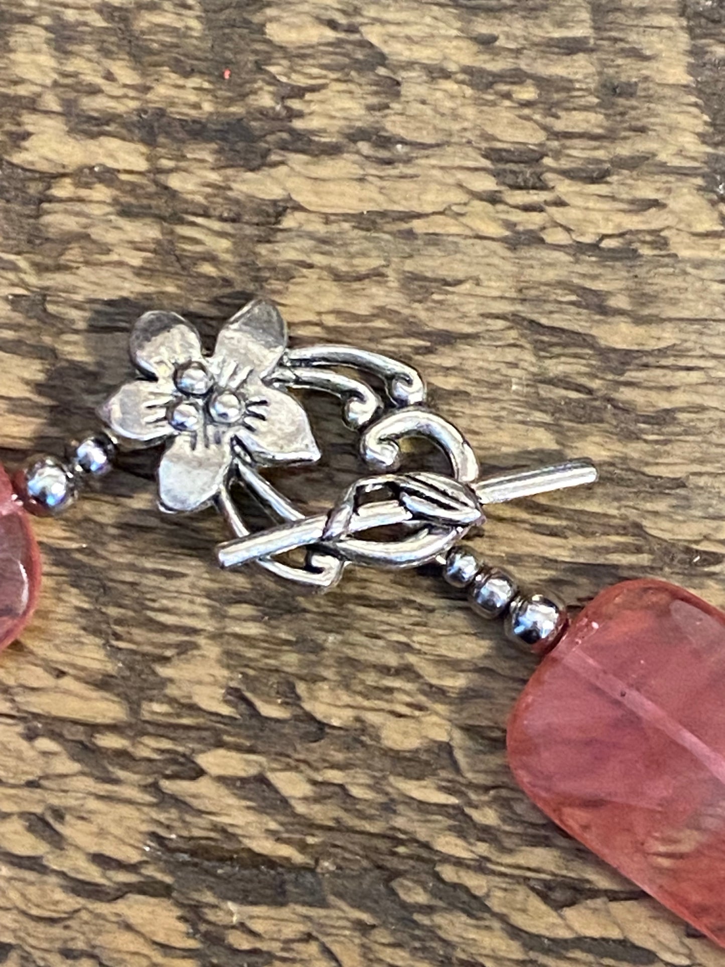 Tiger's Eye and Pink Quartz Necklace
