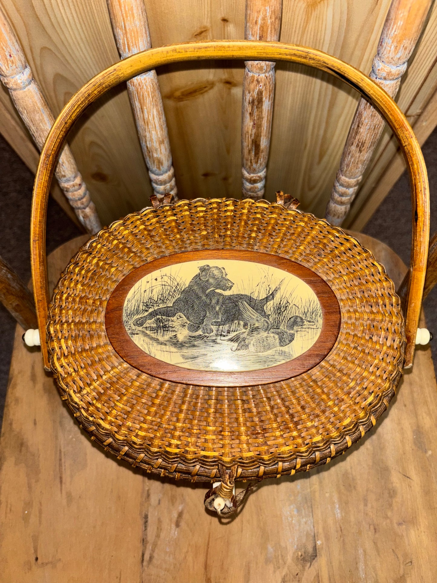 Vintage Farnum Nantucket Basket Handbag