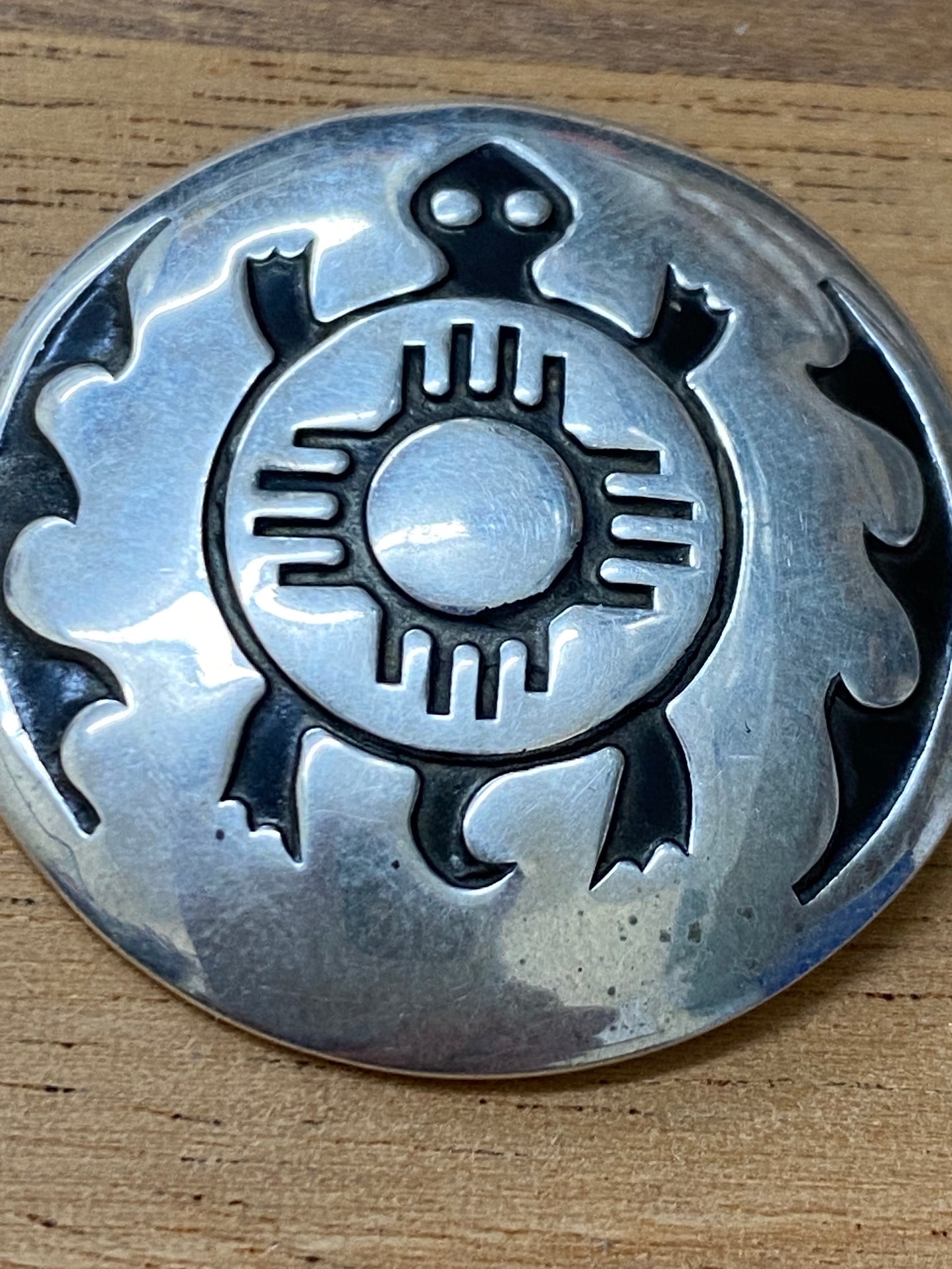 Sterling Turtle Brooch