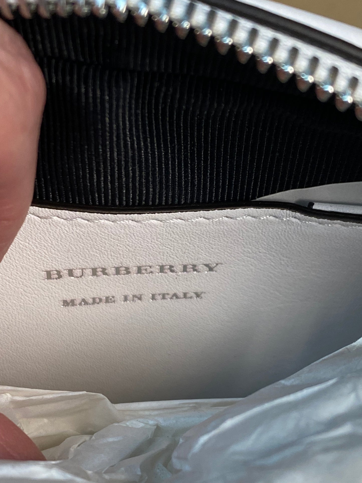 Burberry Knight Check Smooth Leather Link Camera Bag NWT