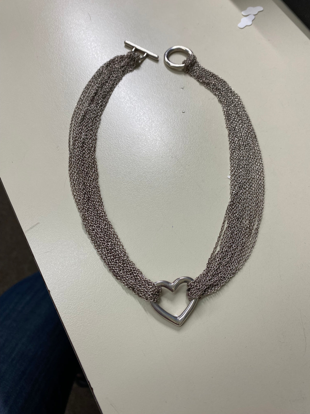 Tiffany & Co (AUTHENTICATED) Multi-Strand Heart Necklace