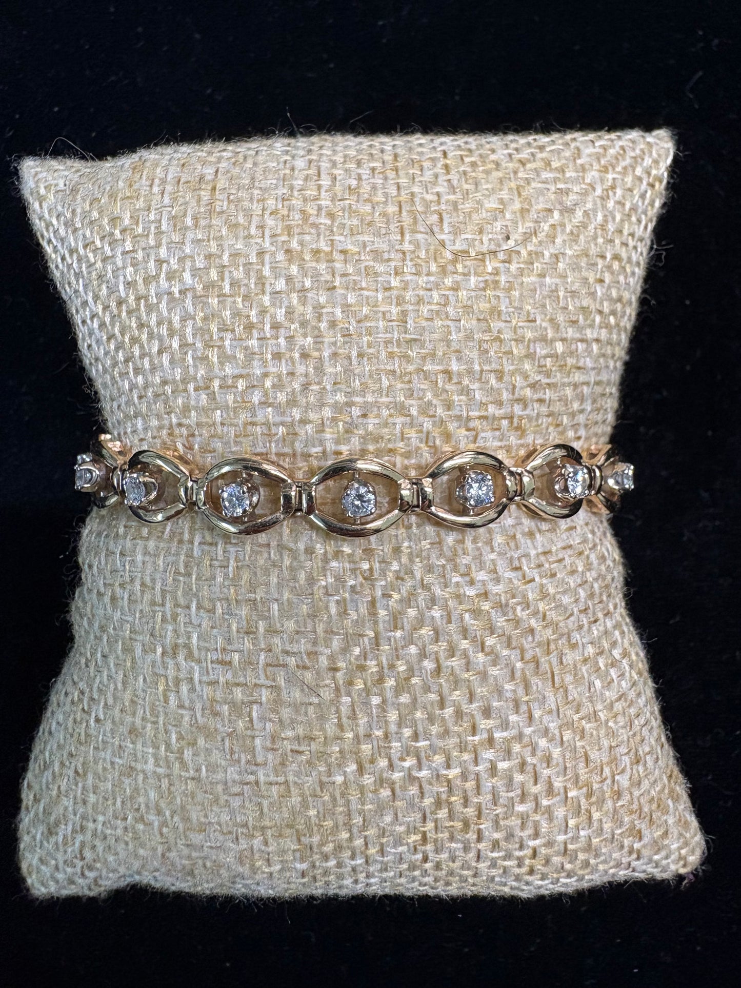 Vintage 14K/Diamond Tennis Brc 0825