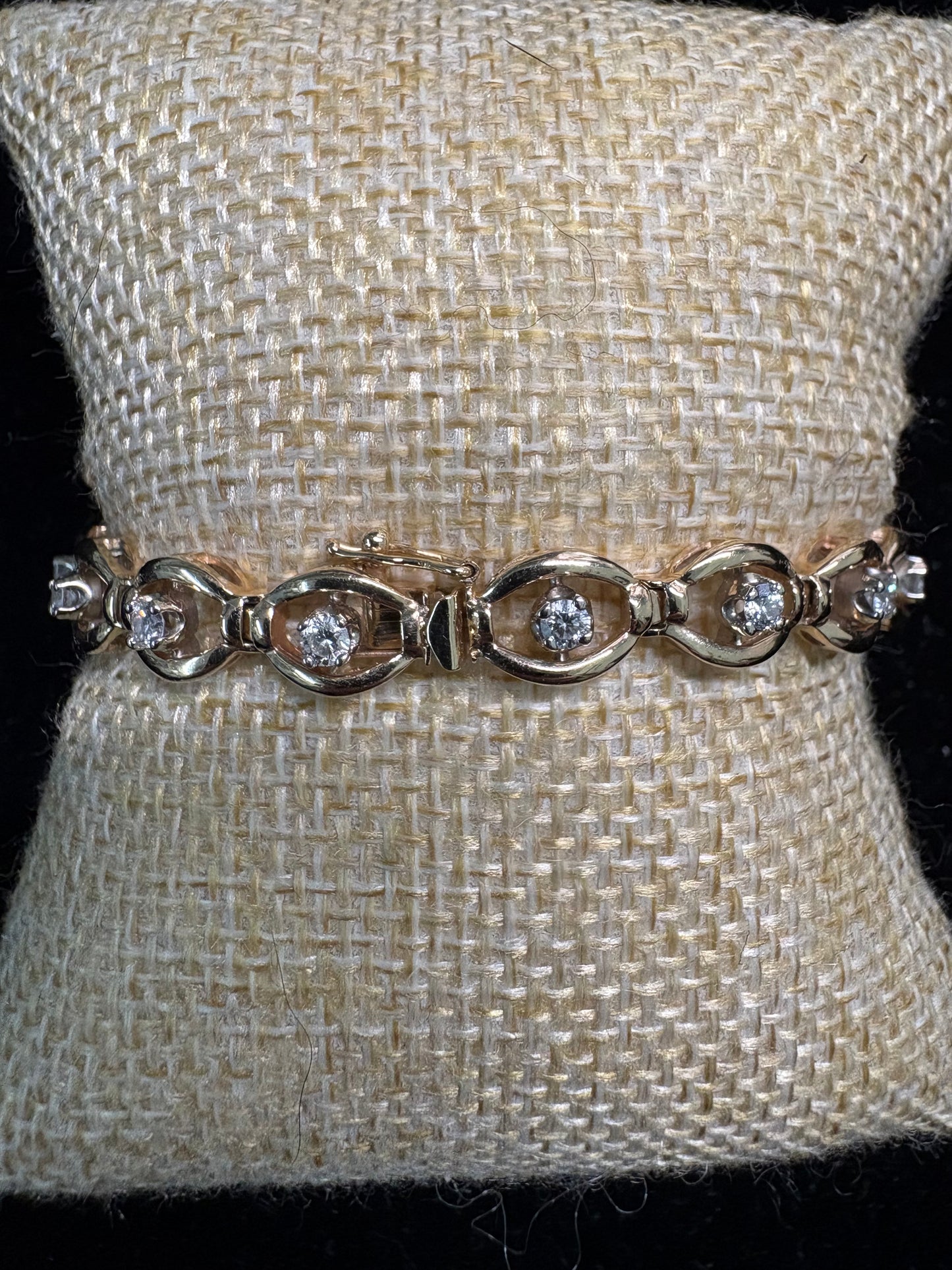Vintage 14K/Diamond Tennis Brc 0825