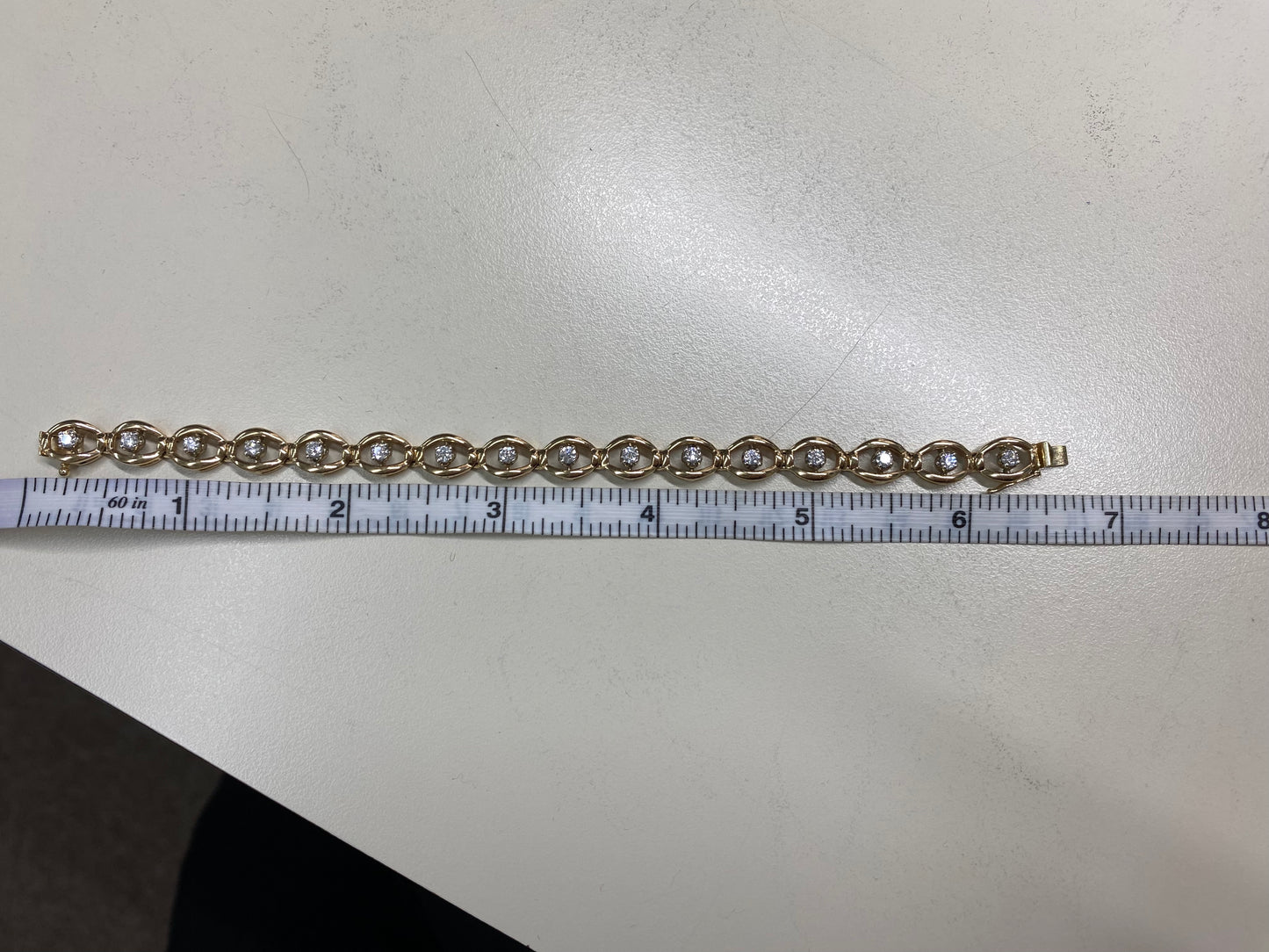 Vintage 14K/Diamond Tennis Brc 0825