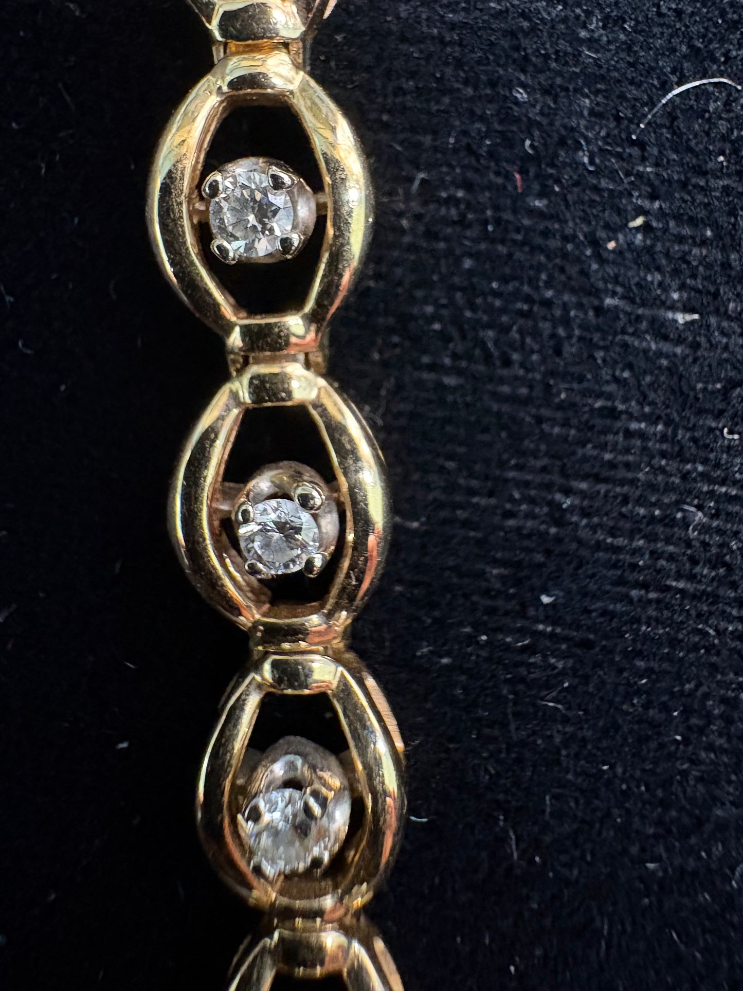 Vintage 14K/Diamond Tennis Brc 0825
