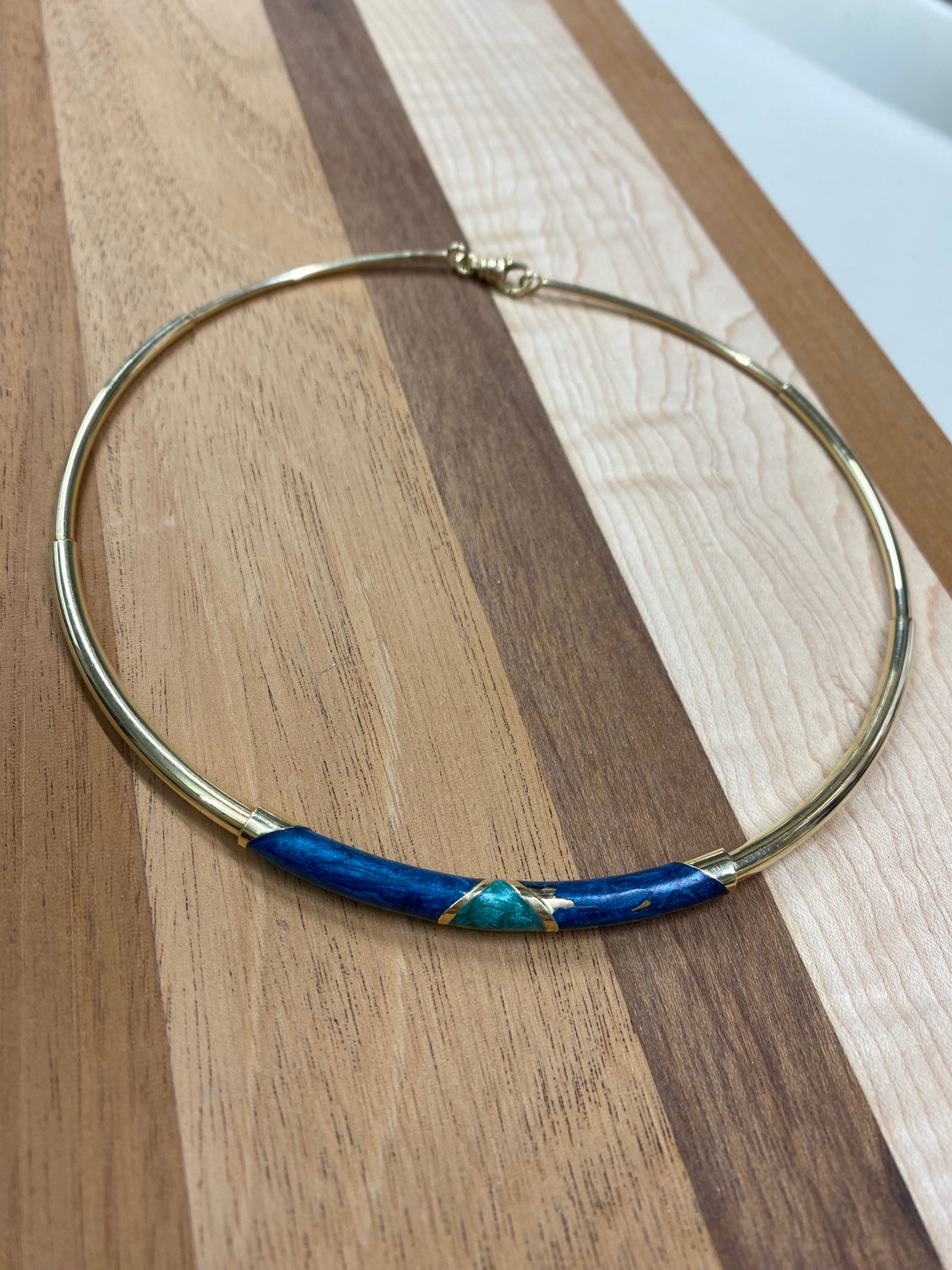 Vintage 14k/Enamel Necklace AS IS