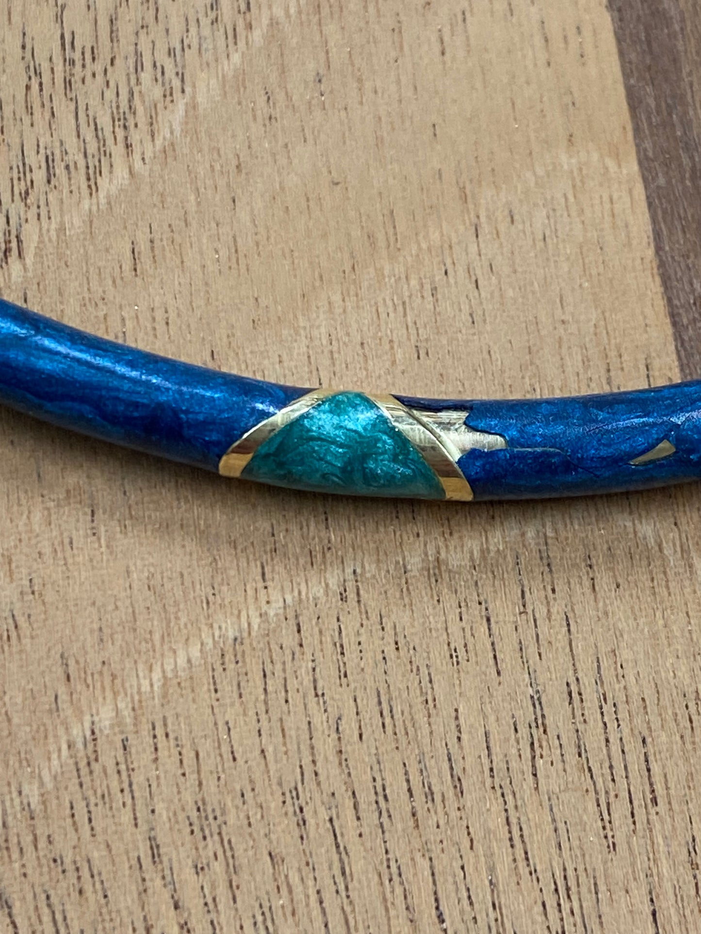 Vintage 14k/Enamel Necklace AS IS